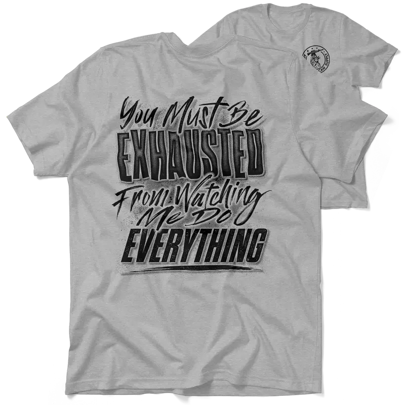 Exhausted - Safety Yellow T-Shirt