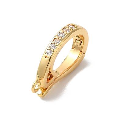 Brass Micro Pave Clear Cubic Zirconia Enhancer Shortener Pendant Bails