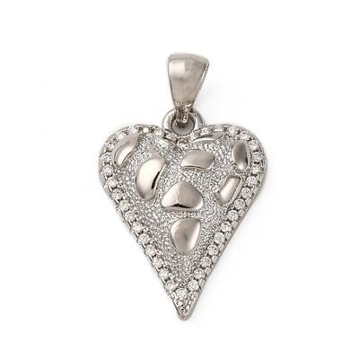 Brass Micro Pave Cubic Zirconia Pendants