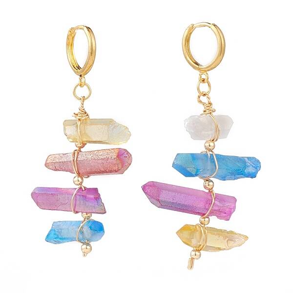 Brass Huggie Hoop Earrings