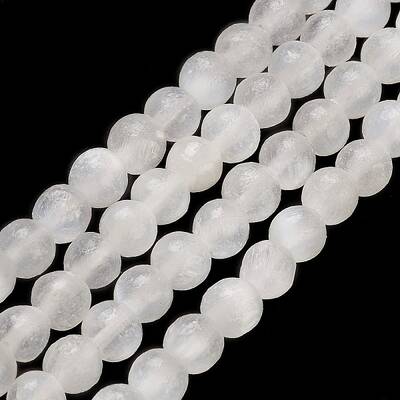 Natural Selenite Beads Strands