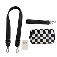 Gold Blush DualMode 2 in 1 Wallet – Nylon Wristlet & Crossbody Bag for Women, Fits Most Smartphones, Stylish & Versatile wa...