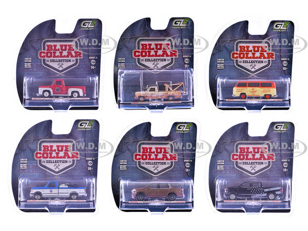 Blue Collar Collection Series 14 Set of 6 pieces 1/64 Diecast Model Cars by Greenlight