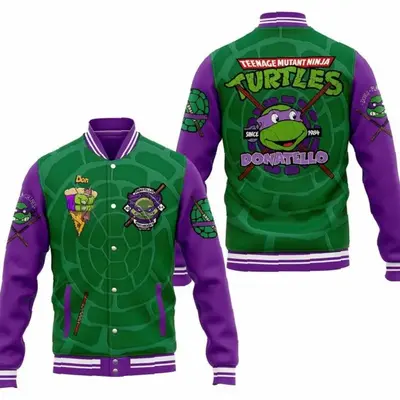 Essential Turtles Bomber Baseball Jacket, Cartoon Baseball Jacket, Movie Bomber Jacket, Comfortable Unisex Bomber, Trendy Jac...