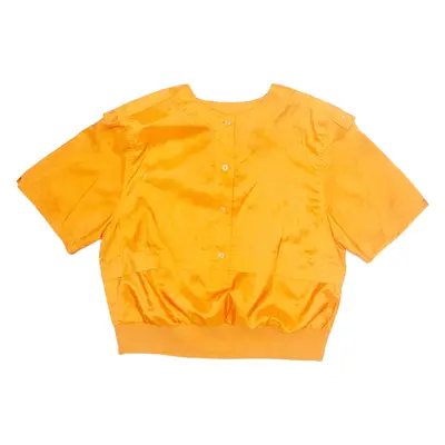 CHRISTIE & JILL Womens Blouse Orange Collared M