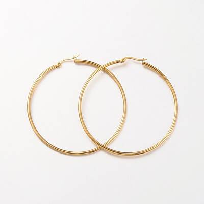 304 Stainless Steel Hoop Earrings