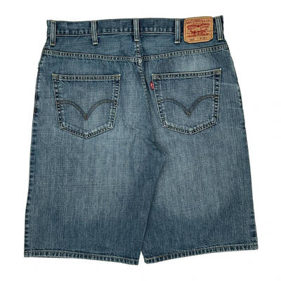 569 Levis Baggy Denim Shorts - 38W 12L Blue Cotton