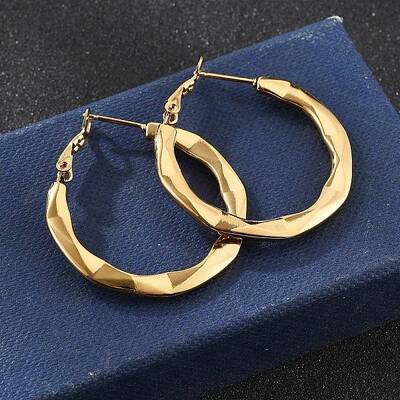 201 Stainless Steel Hoop Earrings