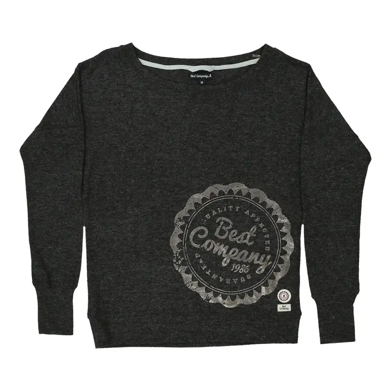 Best Company Sweatshirt - Medium Grey Polyester Blend | Size: medium