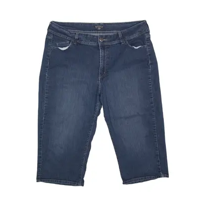 LEE Riders 3/4 Denim Shorts Blue Regular Womens M W36