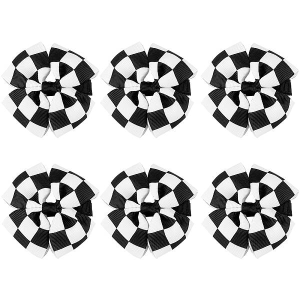 6Pcs Polyester & Alloy Alligator Hair Clips