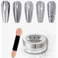 Silver Chrome Nail Powder - Metallic Mirror Finish Ultra Fine Powder