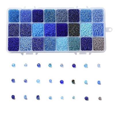 600G 24 Colors Glass Seed Beads