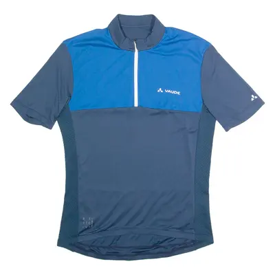 VAUDE Cycling Mens Jersey Blue 1/4 Zip M