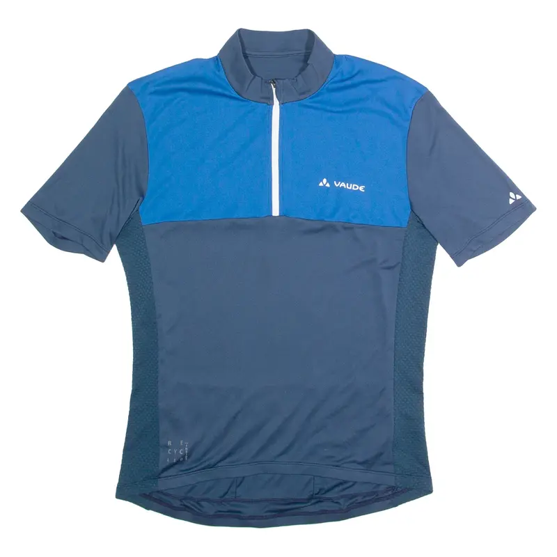 VAUDE Cycling Mens Jersey Blue 1/4 Zip M