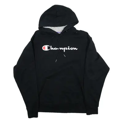 CHAMPION Mens Black Hoodie L