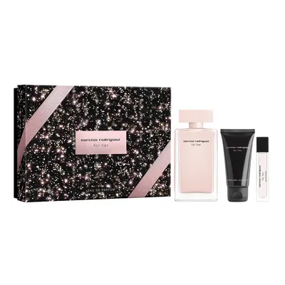 Set Narciso Rodriguez: For Her Eau De Parfum da donna 100 ml + For Her Lozione corpo idratante 50 ml + For Her Eau De Parfum ...