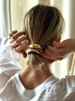 Elegant Hollow Out Design U-shaped Metal Hair Tie, Mother's Day Gift, Fashion Hair Accessories for Women & Girls Ponytail, Mi...