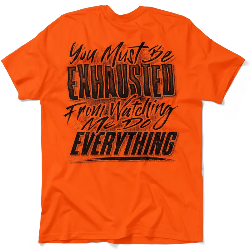 Exhausted - Safety Yellow T-Shirt