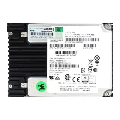 872373-003 HP 1.6TB SAS 12Gb/s Mixed Use SFF 2.5-Inch Solid State Drive