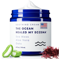 Natural Soothing Cream with Sea Moss & Oats - Eczema & Psoriasis Relief - Ocean Minerals - for Sensitive Skin - Hydrating Ecz...