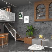 Concrete Wallpaper, 1 Count Wall Sticker, Modern Concrete Wallpaper for Bedroom, Removable Self-adhesive Interior Wall Mural,...