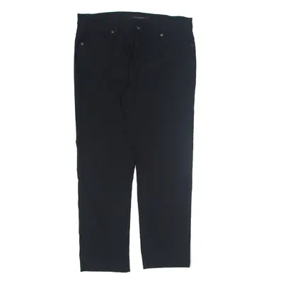 CALVIN KLEIN Chambray Trousers Black Regular Straight Womens W32 L26