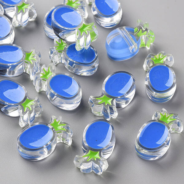 Transparent Enamel Acrylic Beads