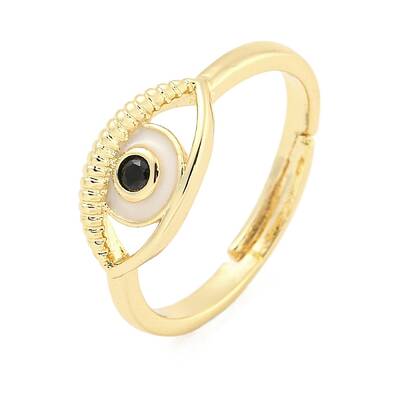 304 Stainless Steel Cubic Zirconia Adjustable Ring