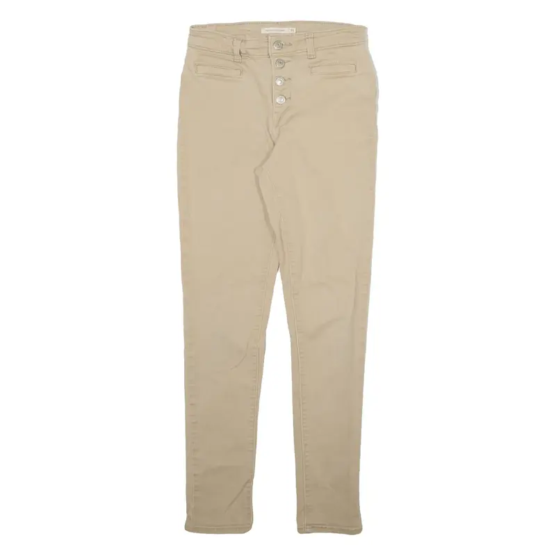 LEVI'S 721 High Rise Womens Trousers Beige Slim Skinny W26 L30