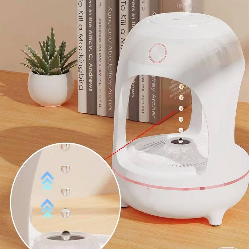 LED Night Light Humidifier Anti Gravity Levitating Water Drops Water Fountain Air Purification Atomization Desk Decorate Lamp