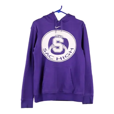 Sac High Nike Hoodie - Small Purple Cotton Blend