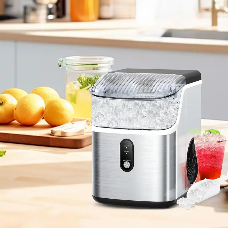 Nugget Ice Makers Countertop,Bullet Ice Maker&Nugget Ice Maker,Portable Ice Maker Machine,Nugget Ice Machine with Crushed Ice...