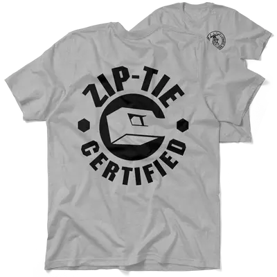 Zip Tie - Heather Gray T-Shirt