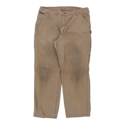 Lightly Worn Carhartt Carpenter Trousers - 37W 30L Beige Cotton