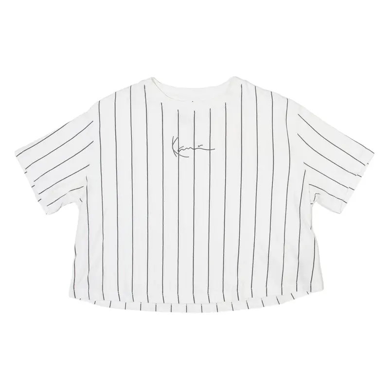 KARL KANI Womens T-Shirt White Crew Neck XS