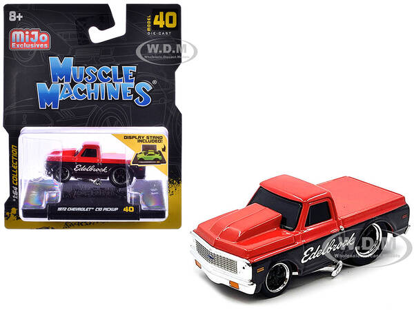 1972 Chevrolet C-10 Pickup Truck Red and Black \