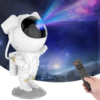 BORNERWHITE Astronaut Galaxy Projector - Star Projector, Remote Control Spaceman Night Light with Timer, for Gaming Room, Gif...