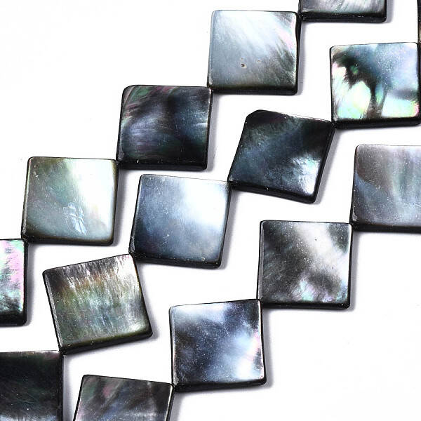 Natural Black Lip Shell Bead Strands