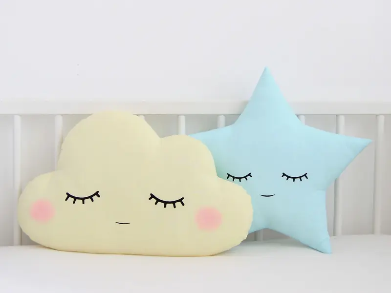 Pastel Yellow Cloud Pillow