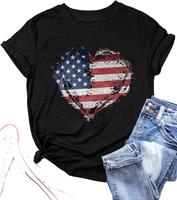 Women American Flag Shirts USA Flag Stars Stripes Graphic Blouse Patriotic Shirt 4th of July T Shirt Summer Tops Tee