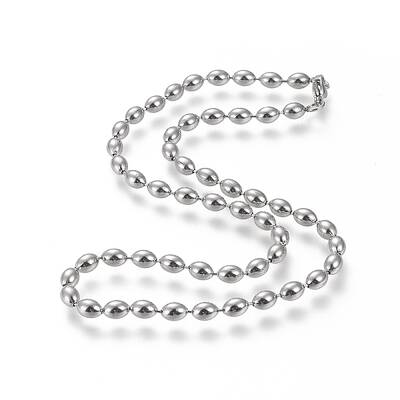 Non-Tarnish 304 Stainless Steel Beaded Necklaces