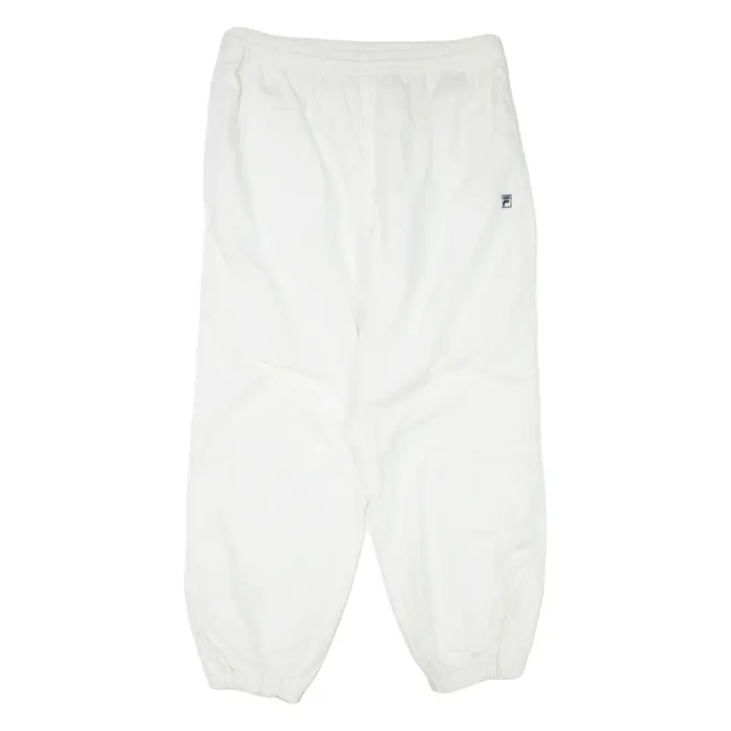 FILA Mens Track Pants White Tapered L W34 L29