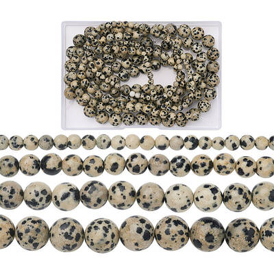 4 Strands 4 Style Natural Dalmatian Jasper Beads Strands