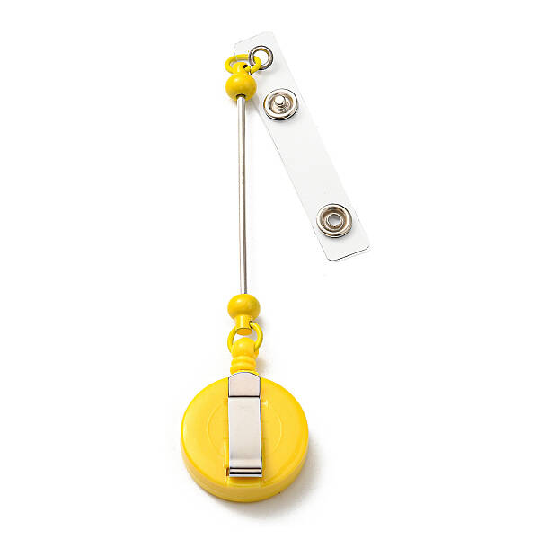 Iron & Plastic Beadable Badge Reels