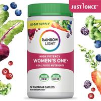 Rainbow Light Women's Multivitamin – With Ashwagandha, Lutein & Probiotics – Real Food Nutrients – 150 Vegetarian Caple...