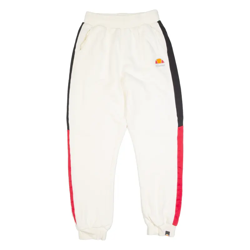 ELLESSE Womens Joggers Cream Tapered UK 12 W24 L29