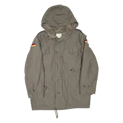 Mens Military Jacket Green Hooded L