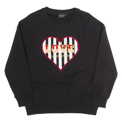 LAINES LONDON LUXE Womens Sweatshirt Black S