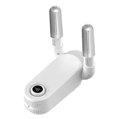 Portable home and travel shoe dryer, can be suspended or flat, purple light sterilization, folding storage, timing switch, au...